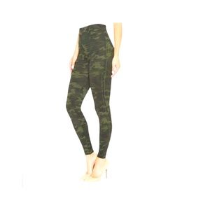 SPANX Green Camo leggings M EUC